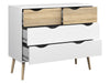 Cómoda Modelo Kiel - Roble Sonoma Y Blanco