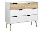 Cómoda Modelo Kiel - Roble Sonoma Y Blanco