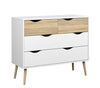 Cómoda Modelo Kiel - Roble Sonoma Y Blanco