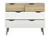 Cómoda Modelo Kiel - Roble Sonoma Y Blanco
