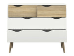Cómoda Modelo Kiel - Roble Sonoma Y Blanco