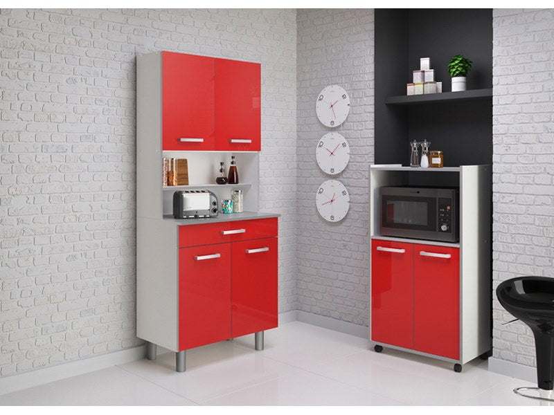 Alacena Modelo Virginia 1 - Rojo Brillante