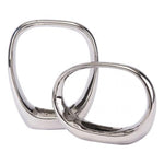 Accesorio Decorativo Oval Figurine Mediano - Plata / A10163