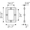 Espejo Modelo Floating Rectangular - Dorado