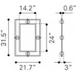 Espejo Modelo Floating Rectangular - Dorado