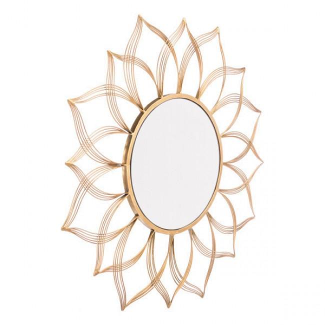 Espejo Modelo Flower - Dorado