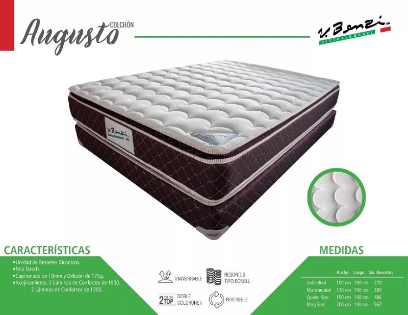 Colchon Marca Vittorio Benzi Modelo Augusto - King Size