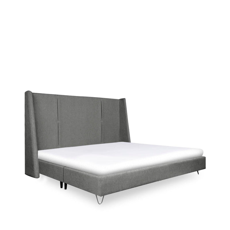 Cama Matrimonial Realy - Gris Claro