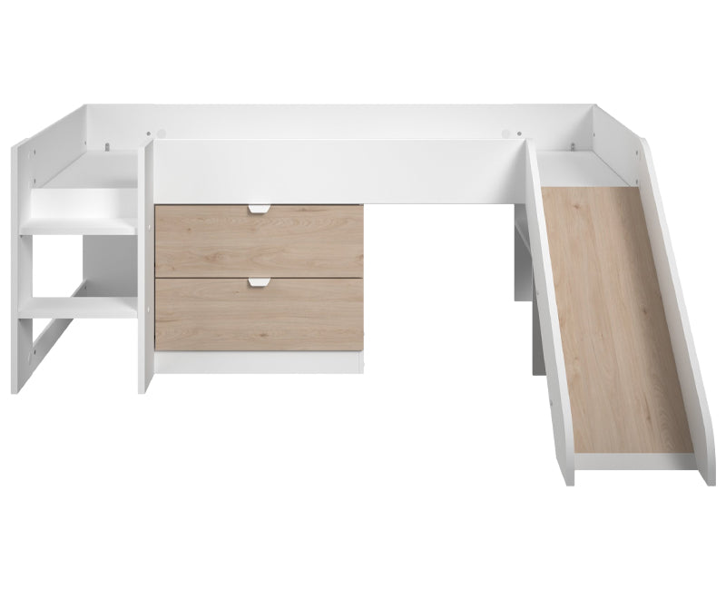 Cama Infantil Reus - Blanco y Roble