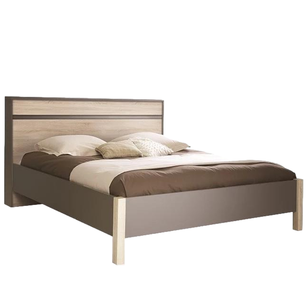Cama Matrimonial Servien Roble Cepillado Y Lava