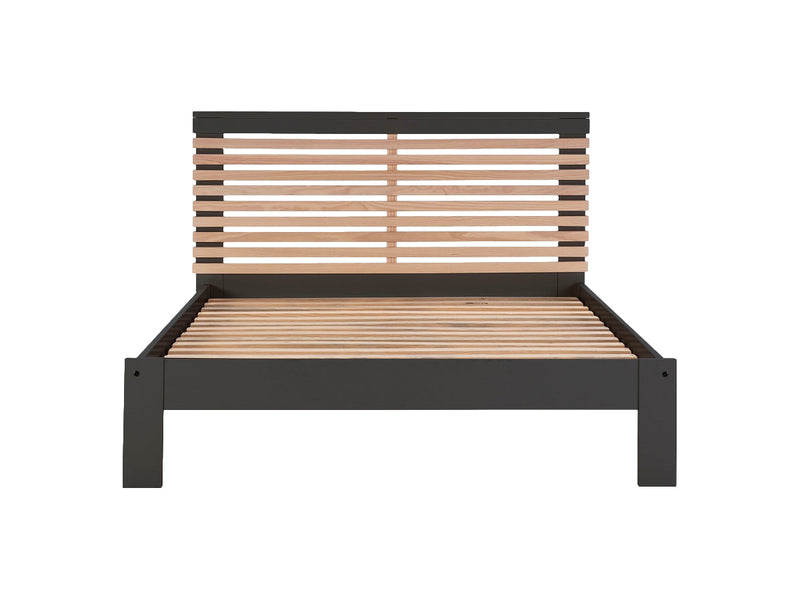 Cama Travec - Gris Oscuro y Madera