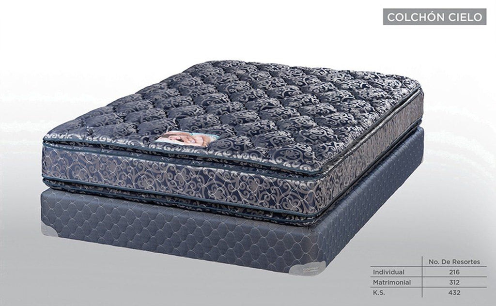 Colchon Modelo Cielo King Size - Azul Marino