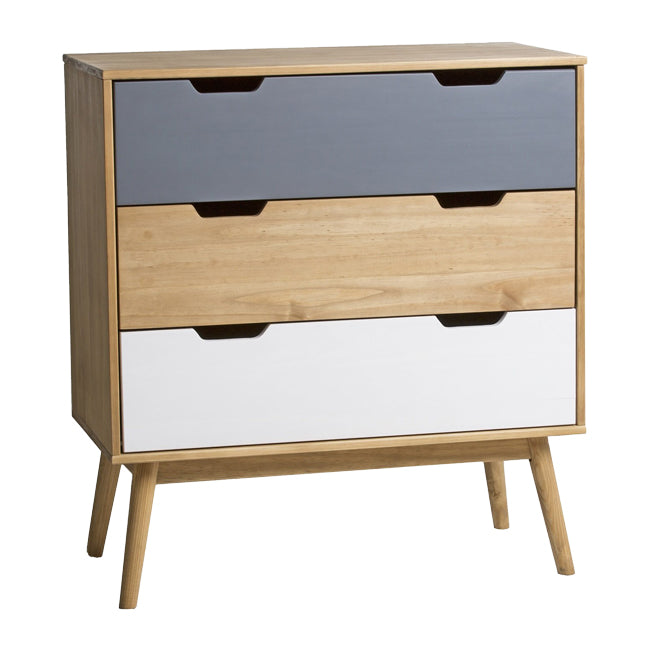 Cómoda Flen - Cera, gris, blanco