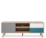 Mesa Para Tv Palau Roble Y Tricolor