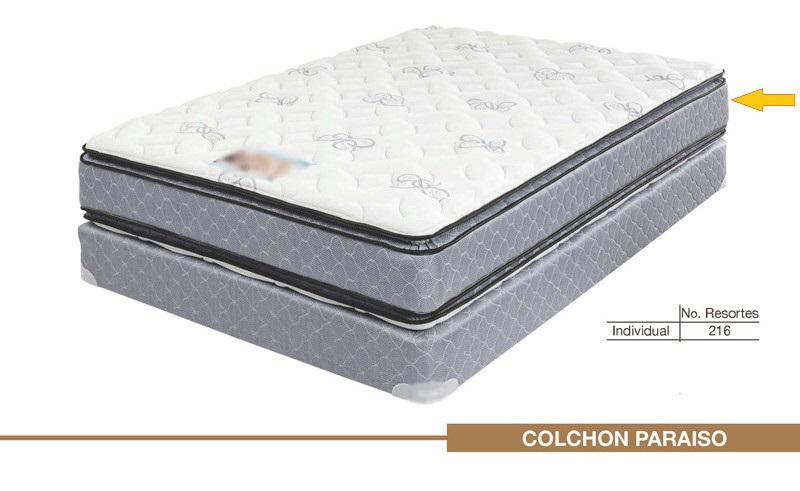 Colchon Paraiso Individual - Gris / Blanco