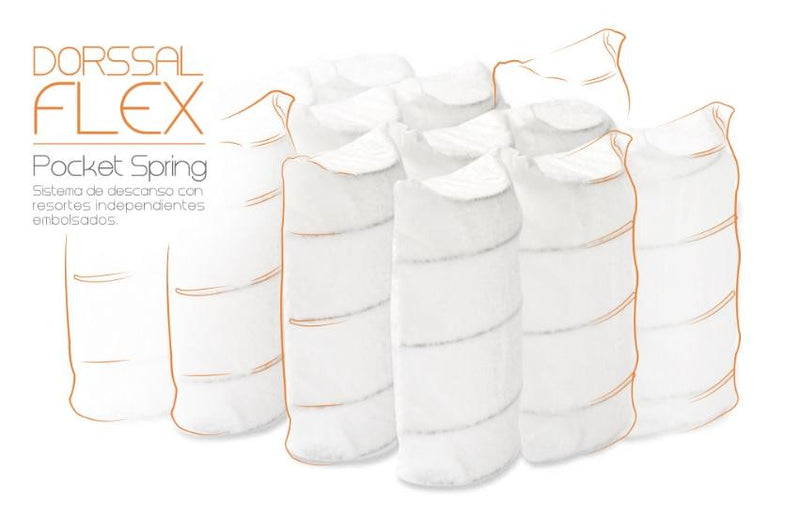Colchon Empire Individual - Blanco y Gris