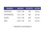 Colchon Empire Individual - Blanco y Gris