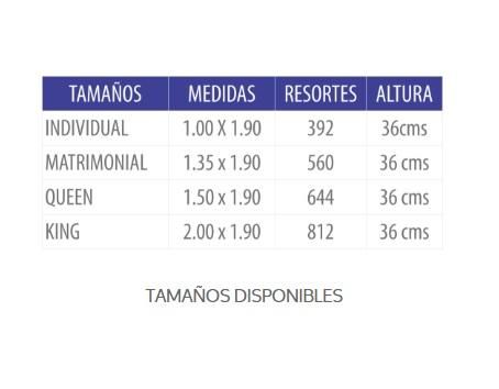 Colchon Empire Individual - Blanco y Gris