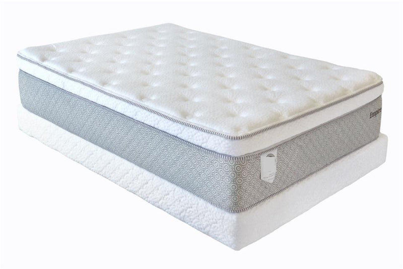 Colchon Empire Individual - Blanco y Gris