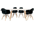 Mesa De Comedor Clap - Blanco/Pino