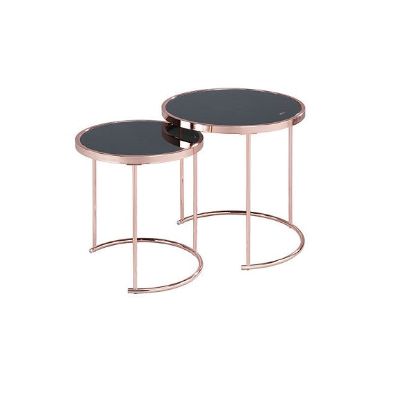 Mesa Nido Luna - Oro Rosado/Negro