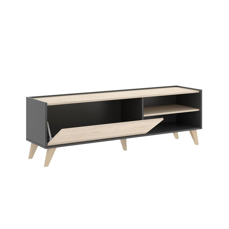Mesa de TV Genesis - Roble y Grafito