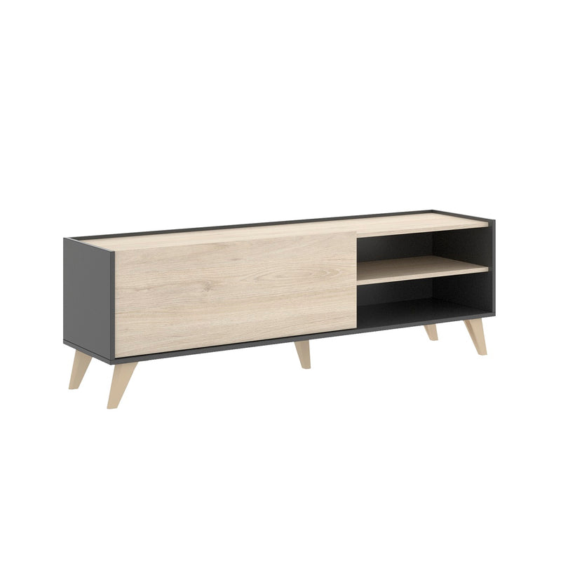 Mesa de TV Genesis - Roble y Grafito