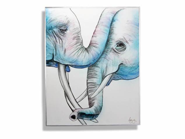 Cuadro Decorativo Te Amo (Elephants)