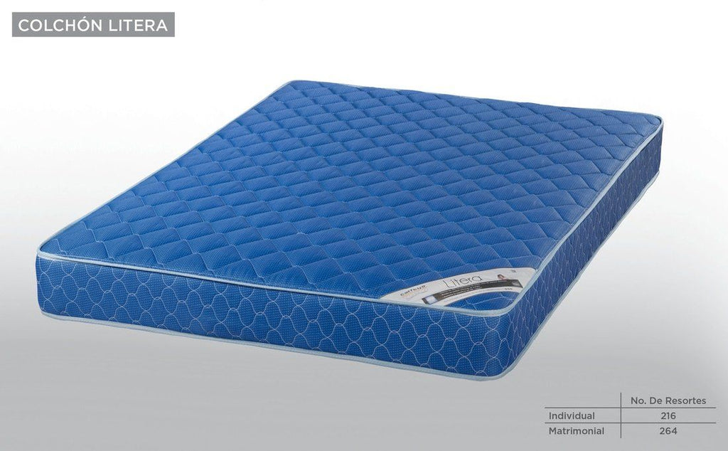 Colchon Modelo Litera Individual - Azul