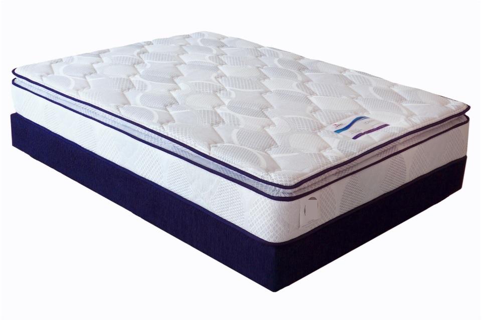 Colchon Loren Queen Size - Blanco y Azul