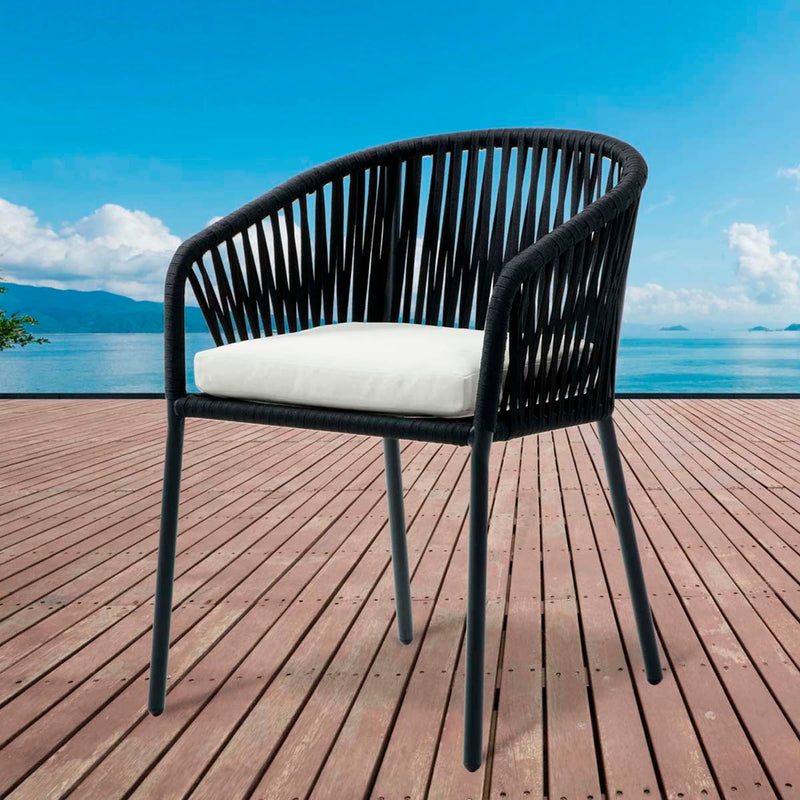 Silla para exterior Mison Negro Këssa Muebles – Kessa Muebles