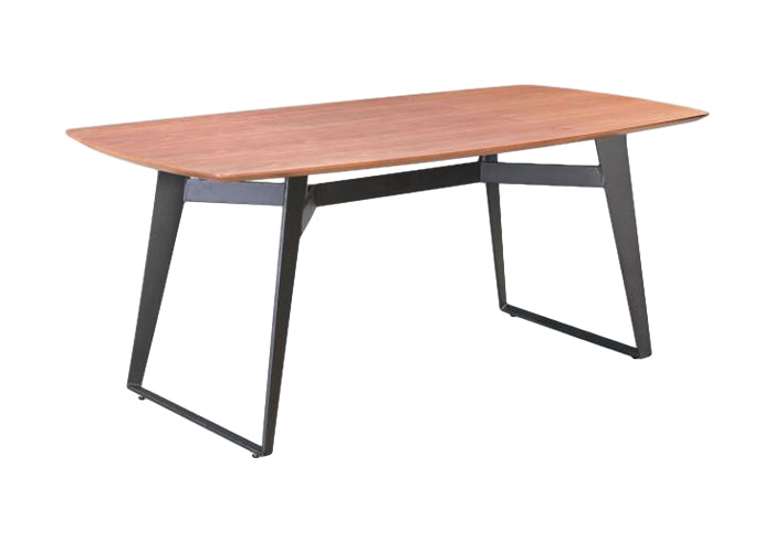 Mesa De Comedor Modelo Fletcher - Nuez/Negro