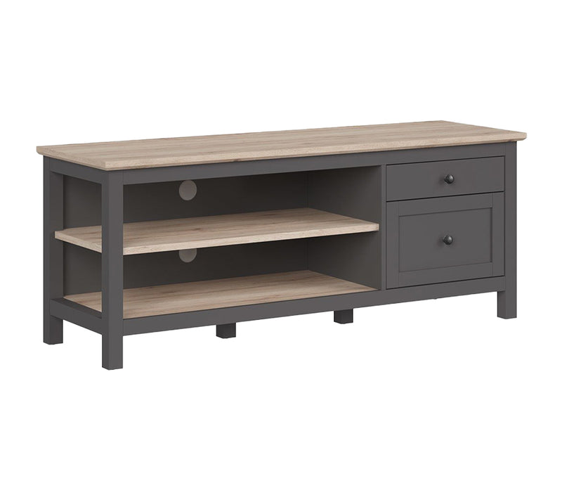 Mesa para tv Ballerup - Gris y roble