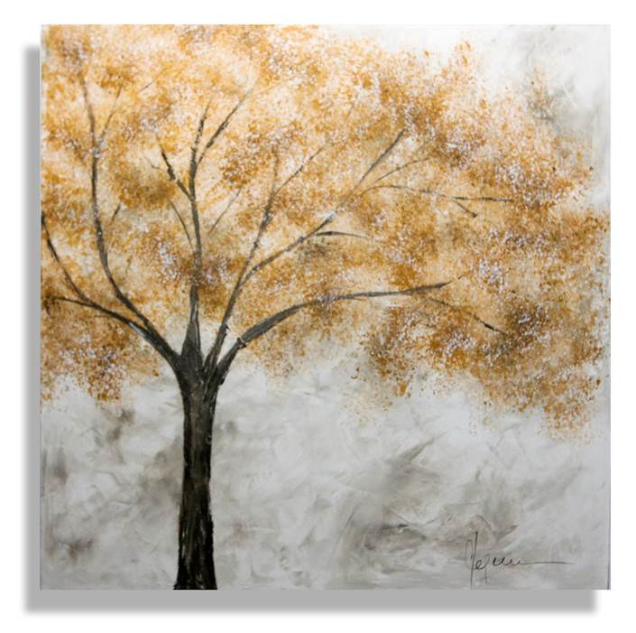 Cuadro Decorativo Arbol Ocre