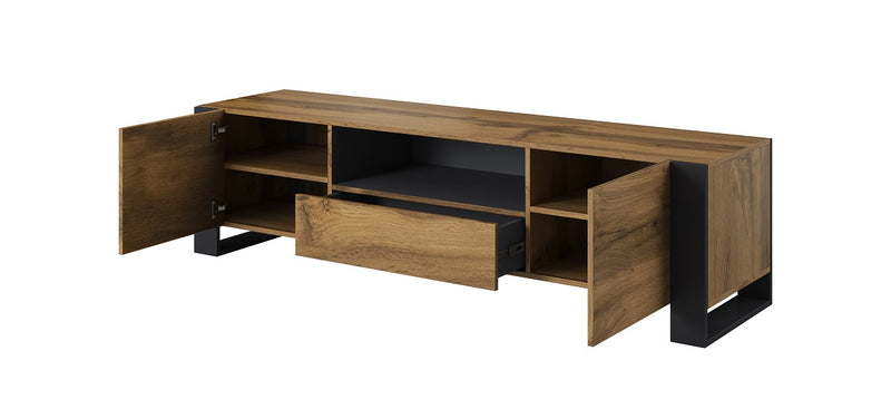 Mesa de TV Dan - Roble y Grafito