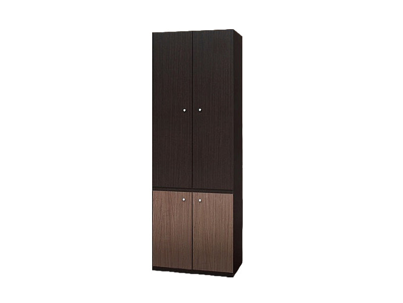 Ropero Modelo Elite 2 (4 Puertas con Entrepaños) - Chocolate con Nogal