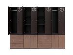 Ropero Modelo Elite 4 (2 Puertas con Entrepaños y 3 Cajones) - Chocolate con Nogal