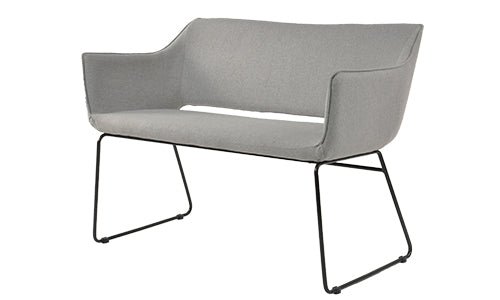 Sillon Ocasional Mio Doble Patas Negras - Gris