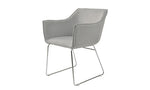 Sillon Ocasional Mio Individual Patas Cromadas - Gris