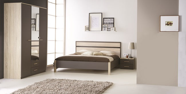 Cama Matrimonial Servien Roble Cepillado Y Lava