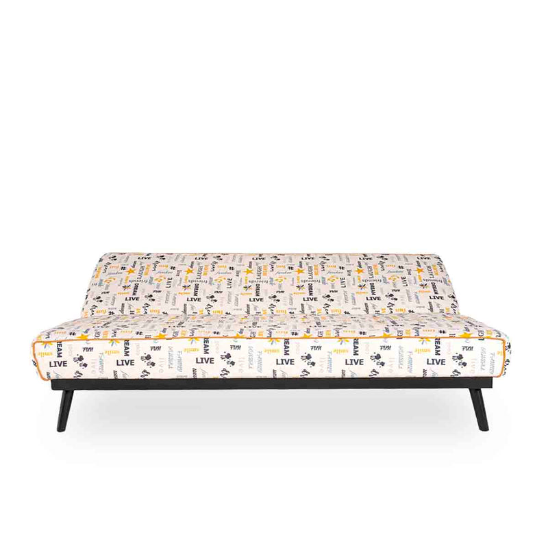 Sofa cama Nuelma - Estampado Rojo y Amarillo