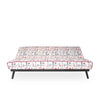 Sofa cama Nuelma - Estampado Rojo y Negro