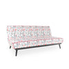 Sofa cama Nuelma - Estampado Rojo y Negro