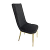 Silla Alicia Alta Velvet Negro / Champagne - Negro
