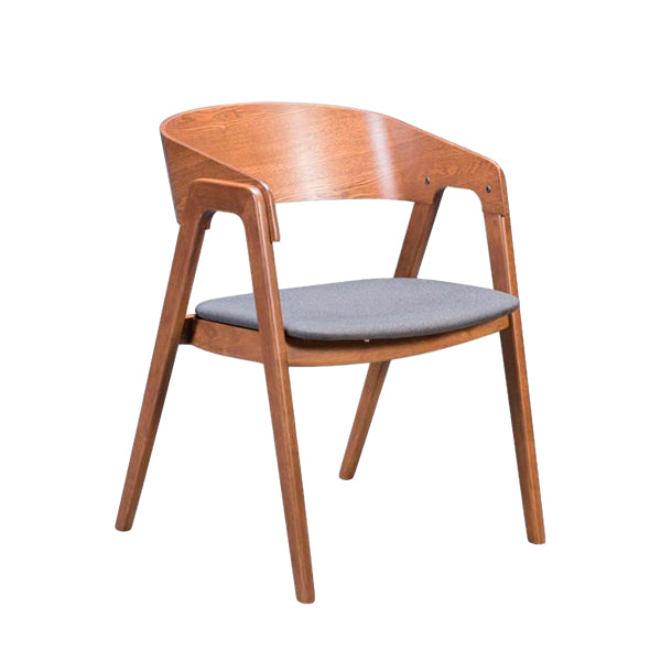 Silla  Modelo Alden - Nuez/Gris