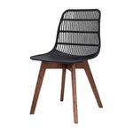 Silla Enzza Negra Madera - Negro / Nogal