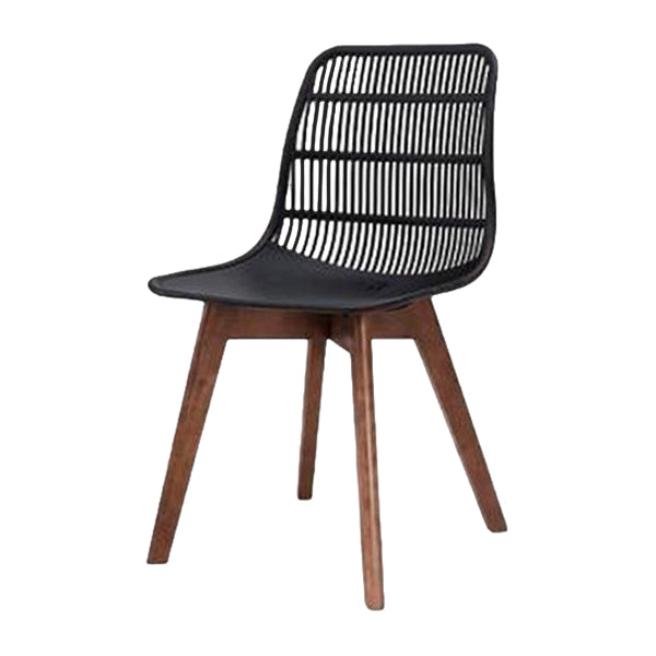 Silla Enzza Negra Madera - Negro / Nogal