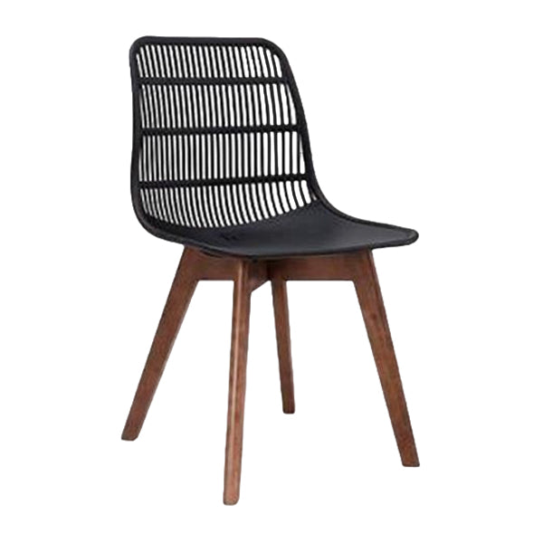 Silla Enzza Negra Madera - Negro / Nogal