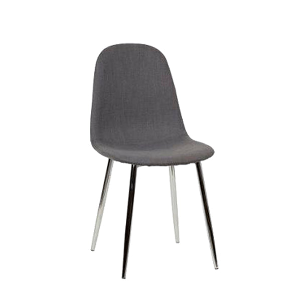 Silla Kiero Cromo Tela - Gris / Cromo