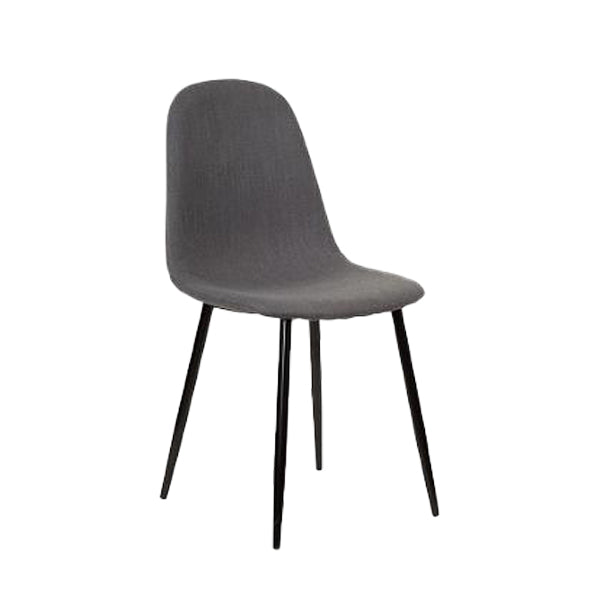 Silla Kiero Metal Negro Tela - Gris